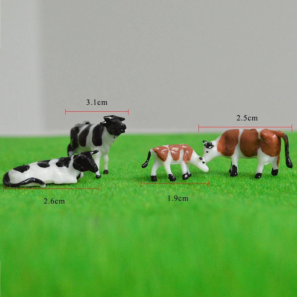 Масштаб Miniture модель окрашенные черно-белые фермерские животные корова 30 шт. 1: 87 HO для модели небольшой фермы работы расположение пейзажей