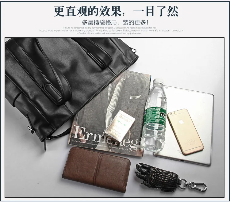 Мужские кожаные сумки, корейский мужской деловой портфель, первый слой, кожаная сумка для компьютера