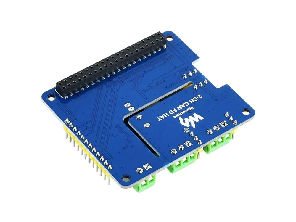 Waveshare2-Channel Изолированная шляпа расширения CAN FD для Raspberry Pi, с несколькими бортовыми схемами защиты