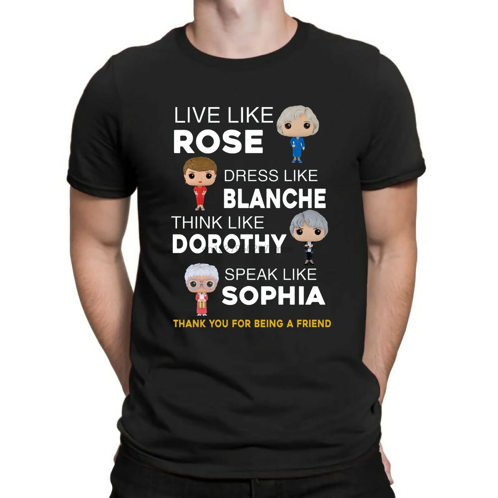 

Golden Girls - Live Like Rose Love Like Blanche T-Shirt Vintage 80s Comedy Tee