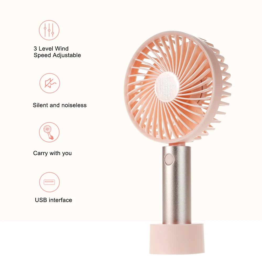 

Mini Handheld Fan Desk Table Fans USB Rechargeable Battery Operated Air Cooler Conditioner Electric Fan Office Room Outdoor