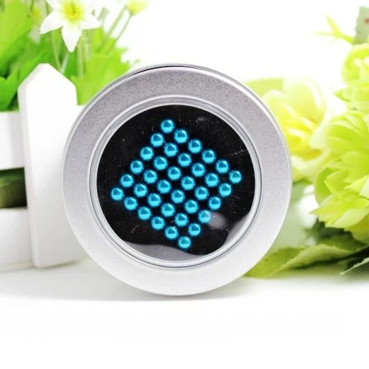 Light Blue New 5mm Magnetic Cube Magic Cube Blocks Beads Spheres Neo Cube Balls Puzzle with Metal Box Christmas Gift for Child - Цвет: Light Blue
