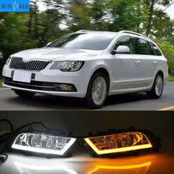 

1 Pair For SKODA SUPERB 2013-2015 12V ABS LED DRL Daytime Running Lights Fog Lamp