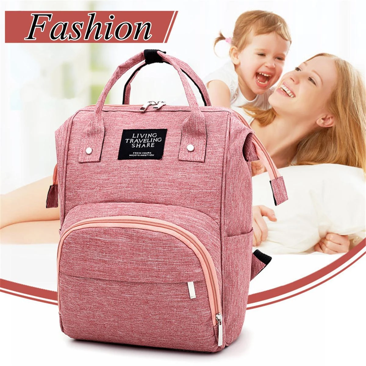 hot pink diaper bag backpack