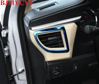 

BJMYCYY 2PCS/SET Stainless steel decorative frame on both sides of air conditioner meter outlet For Toyota corolla levin 2017