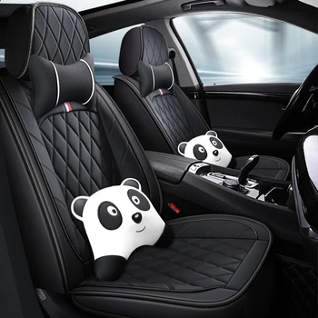 

Full Coverage Eco-leather auto seats covers PU Leather Car Seat Covers for Clio logan renault sandero fluence megane