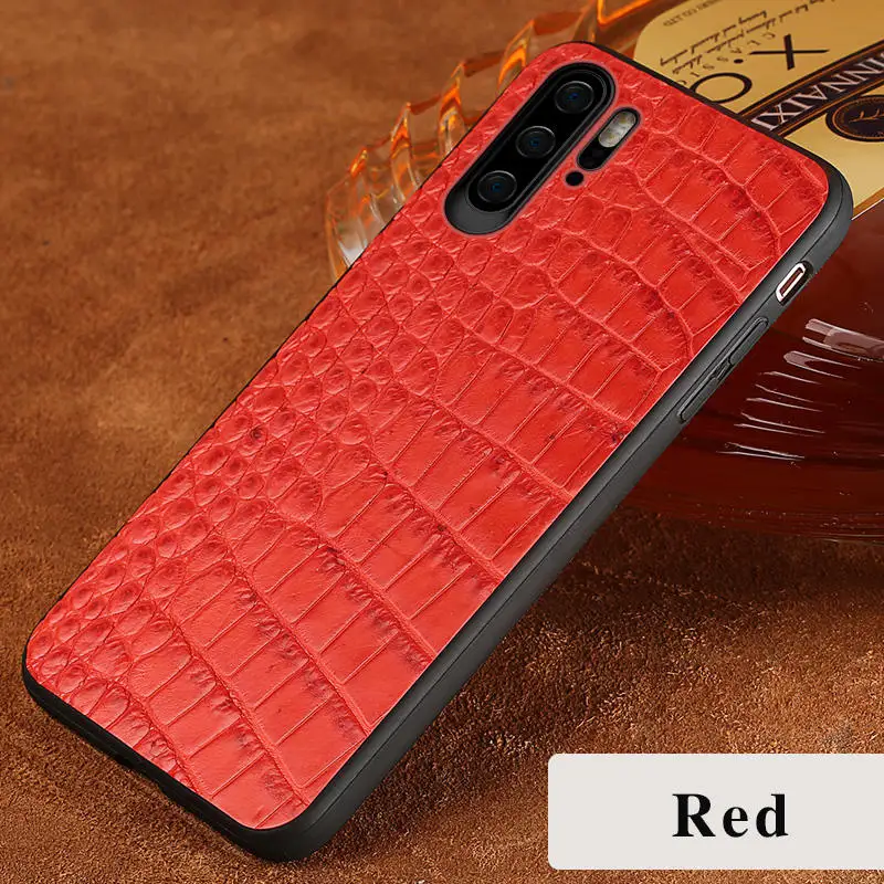 Красный Роскошный чехол из крокодиловой кожи для huawei p30 pro Чехол лучший чехол для мобильного телефона для huawei p20 p30Lite mate 20 Coque - Цвет: Красный