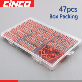 

Box Packing 47pcs PCT 212 213 214 215 218 2-2 3-3 2 3 pin pole mini wire Connectors Universal Compact Wiring Bracket Terminal