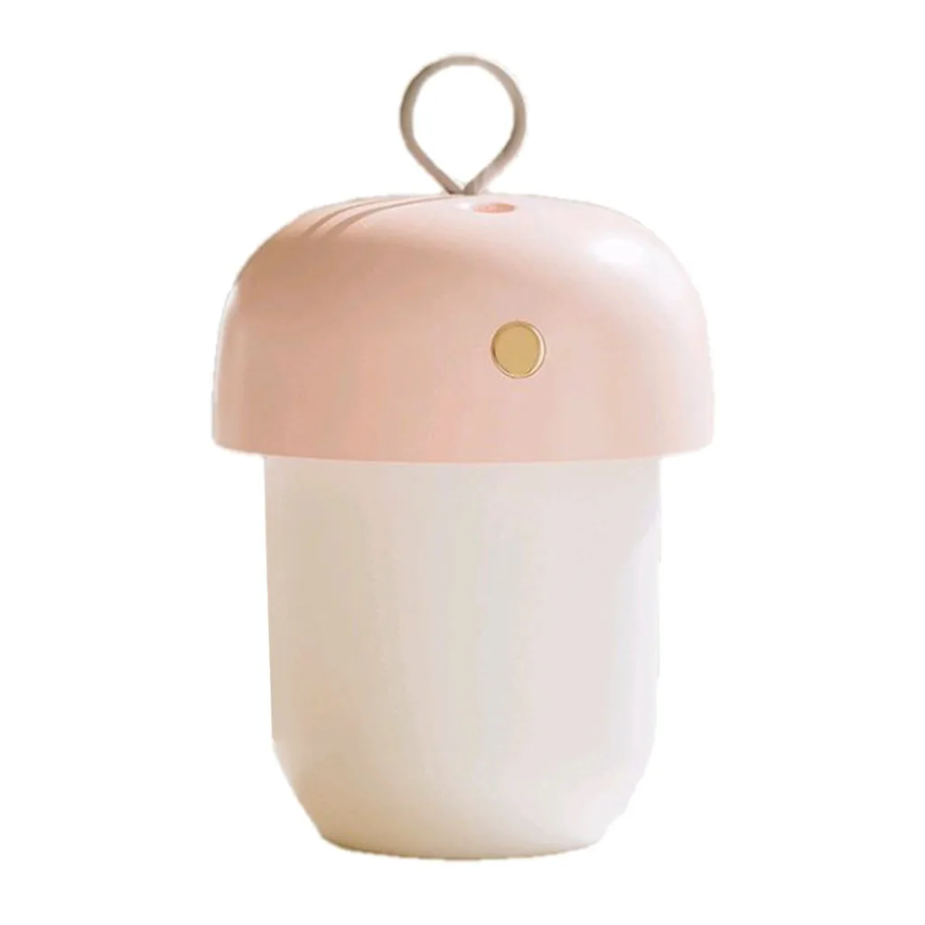USB Rechargeable Mini Portable Air Humidifier with Soft Night Light 420ML Bottle Capacity Small Cool Mist Humidifier For Home