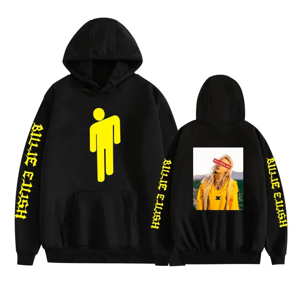 A style 5 Новинка,, худи Billie Eilish с длинным рукавом, одноцветные толстовки с капюшоном,,, повседневные трендовые уличные толстовки - Цвет: A style 5