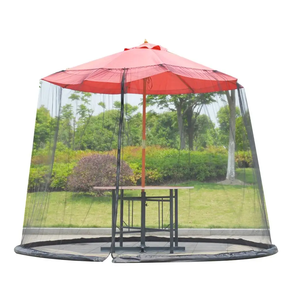 

2020 Patio Umbrella Cover Mosquito Netting Umbrella Table Mesh Screen for Outdoor Courtyard
