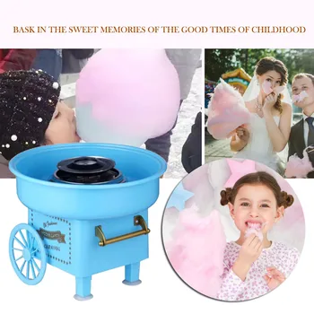 

Fashion Style Home Small Appliances Funny DIY Cotton Candy Machine American plug Mini Cotton Candy Machine For Kids Blue Dream
