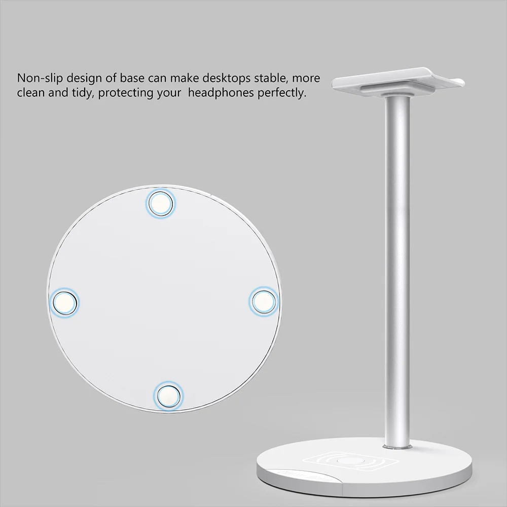 Vococal 2 in 1 Headphone Stand Holder Rack over ear Earphone Bracket Hanger Wireless Charger for Samsung S7 S6 S7 S6 Edge S 7 6