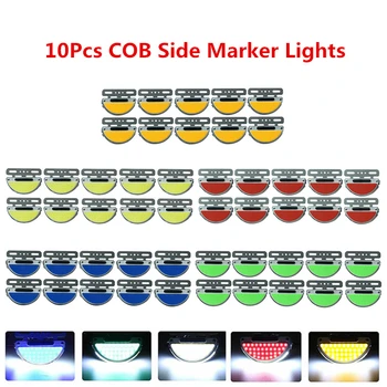 

10Pcs 24V LED Car COB Side Marker Lights External Indicator Clearance Warning Light Tail Signal Lamp For Truck Trailer Lorry Van