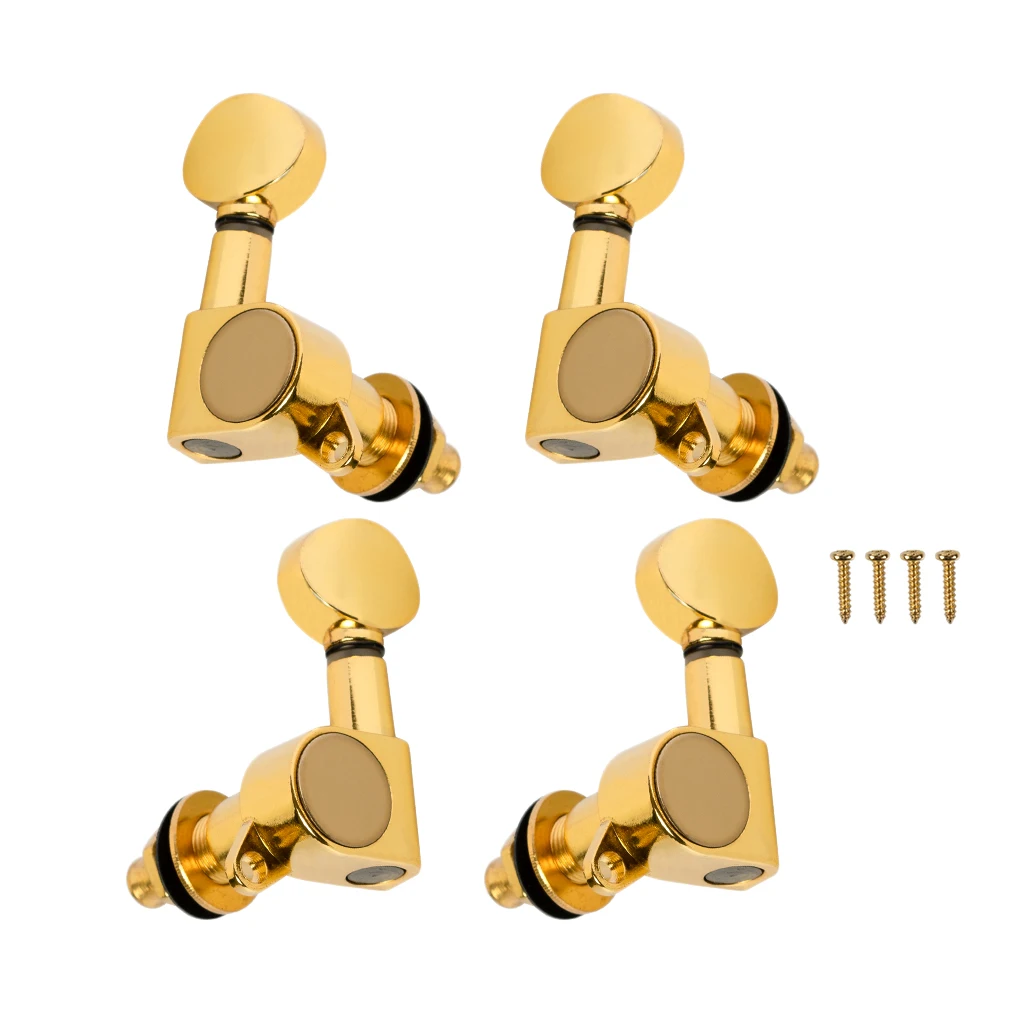 4Pc Uku Closed 2Right 2Left Tuning Pegs Machine Heads Keys for Ukulele Accs