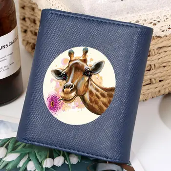 

Cartoon Leather Women's Wallet Deer Purses Coin Purse Card Holder Short 3-folding Purses Lady Wallets Female portfel damski