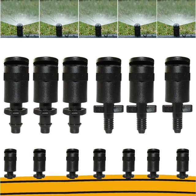 20Db 180 Fokos Fekete Refrakciós Fúvóka Sprinklerek 1/4 ' Barb 4/7 Mm -Es Csavarcsatlakozók Permetező Kerti Növények Öntözése