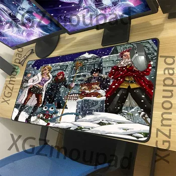 

XGZ Custom Fashion Sexy Girl Anime Large Computer Desk Mat Black Lock Edge Fairy Tail Mouse Pad Rubber Non-slip 900x400/900x300