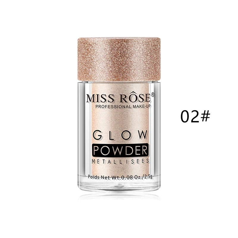 MISS ROSE Shimmer Свободные Тени для век Пудра Макияж Пигмент Водонепроницаемый Блеск Тени для век 3D телесный металлик глаза Пудра Косметика