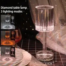 

Magixun Decoration Lamp Luxury Diamond Crystal Projection Desk Lamp USB Charging Touch Light Bedroom Restaurant Bar Atmosphere L