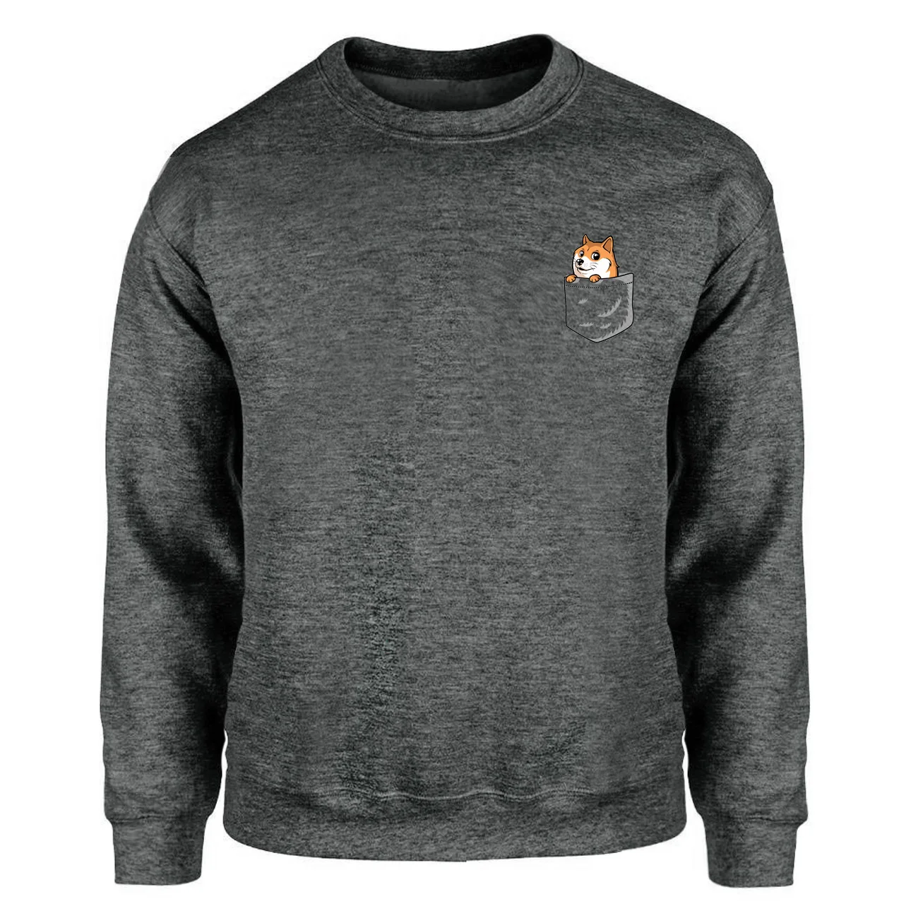 Шиба ину толстовка мужская собака милый Crewneck толстовки зима Осень Теплый Забавный Япония уличная одежда с мотивами из аниме спортивный костюм kawaii - Цвет: dark gray 6