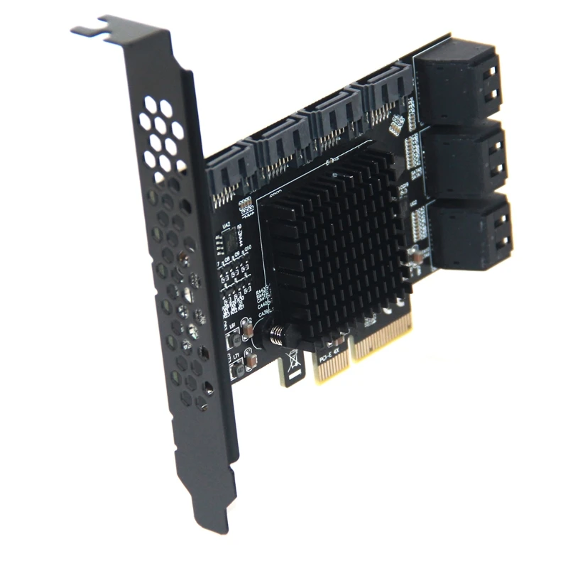 

Плата контроллера USB3.0 ASM1166 JMB575, чип Pci-E-SATA 3,0, Карта контроллера для настольного компьютера, контроллер, плата расширения, ширина 10 см