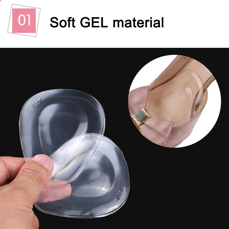 

HOT 2 Pcs Soft Silicone Forefoot Invisible High Heel Shoes Slip Resistant Protective Pads 19ING