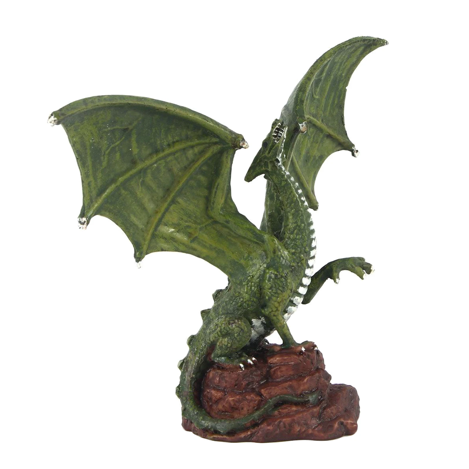 Retro Green Dragon Figurine Sculpture Statue Desktop Ornament Collectible