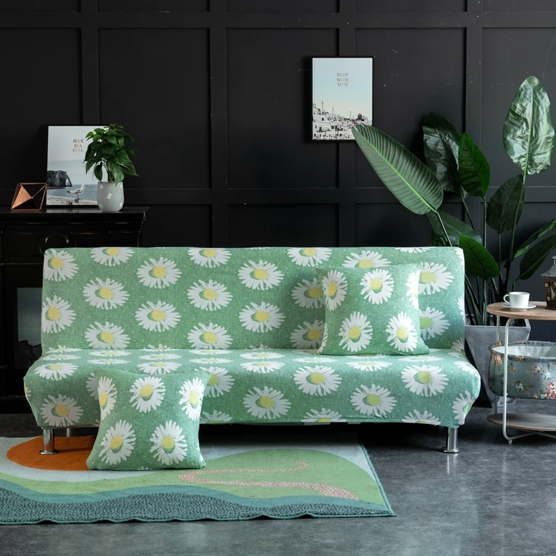 Sofa Cover No Armrests Tight Wrap Sofa Cover for Living Room Soft Slipcovers High Elasticity Couch Cover Furniture Covers
