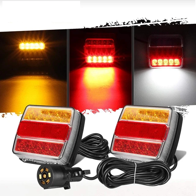 Eonstime juego de luces LED para remolque, 12V, 10 luces traseras para  remolque, lámpara de luz para matrícula, 10m, alta calidad, impermeable  IP68 - AliExpress