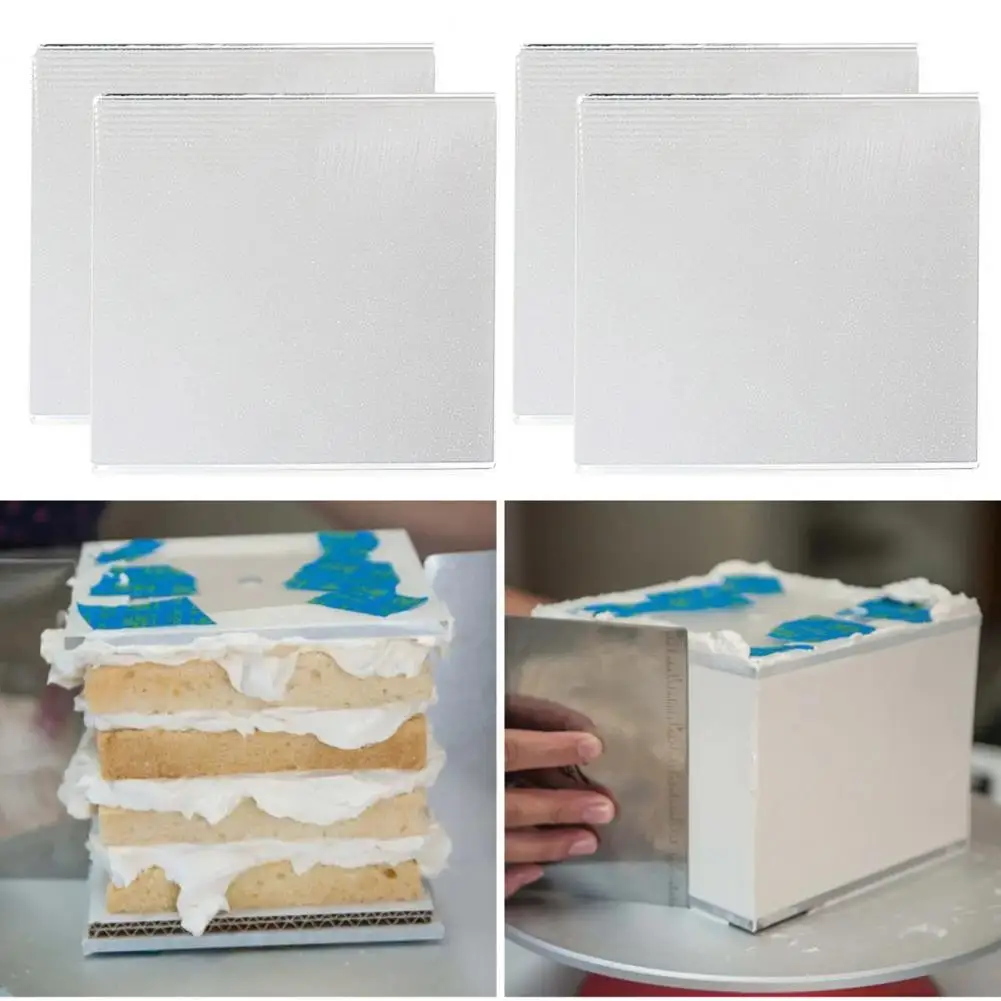 2Pcs Cake Disk Boards Stable Support Square Cake Disks Holders DIY Craft Bake Goods Tool Kitchen Accessories