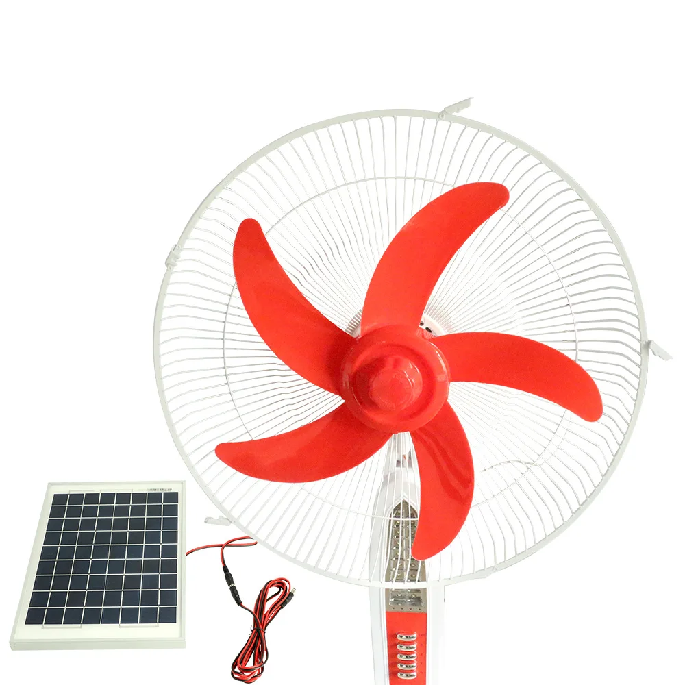 

Solar Charging with LED Light Lithium Battery Fan DC12V Communication DC Dual Purpose Home Stand Fan