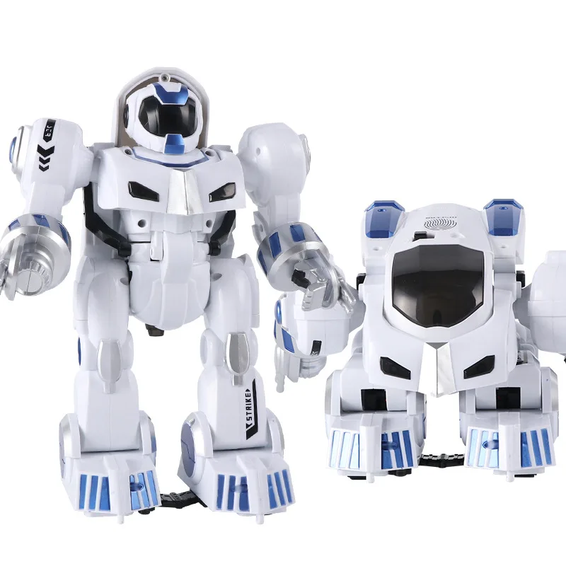 

Music Can K4 a Key Deformation Robot Fingerprint Remote Control Cops Car Intelligent Early Childhood Children Remote Control Car