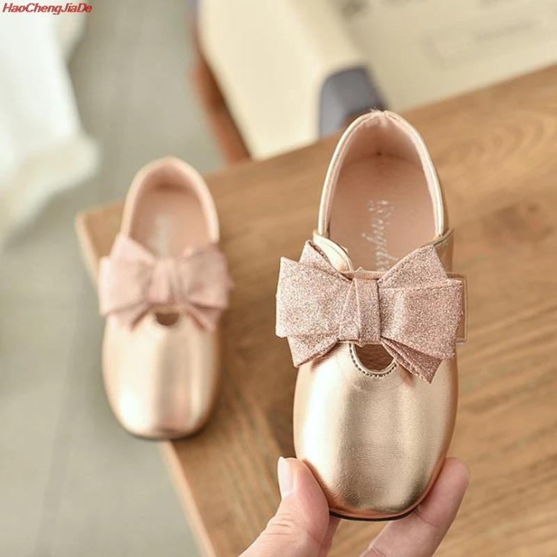 

Girls Shoes Red Pink Princess Kids Students Footwear Children 's Big Bow Baby Dance Shoes Wedding Perform Shoes