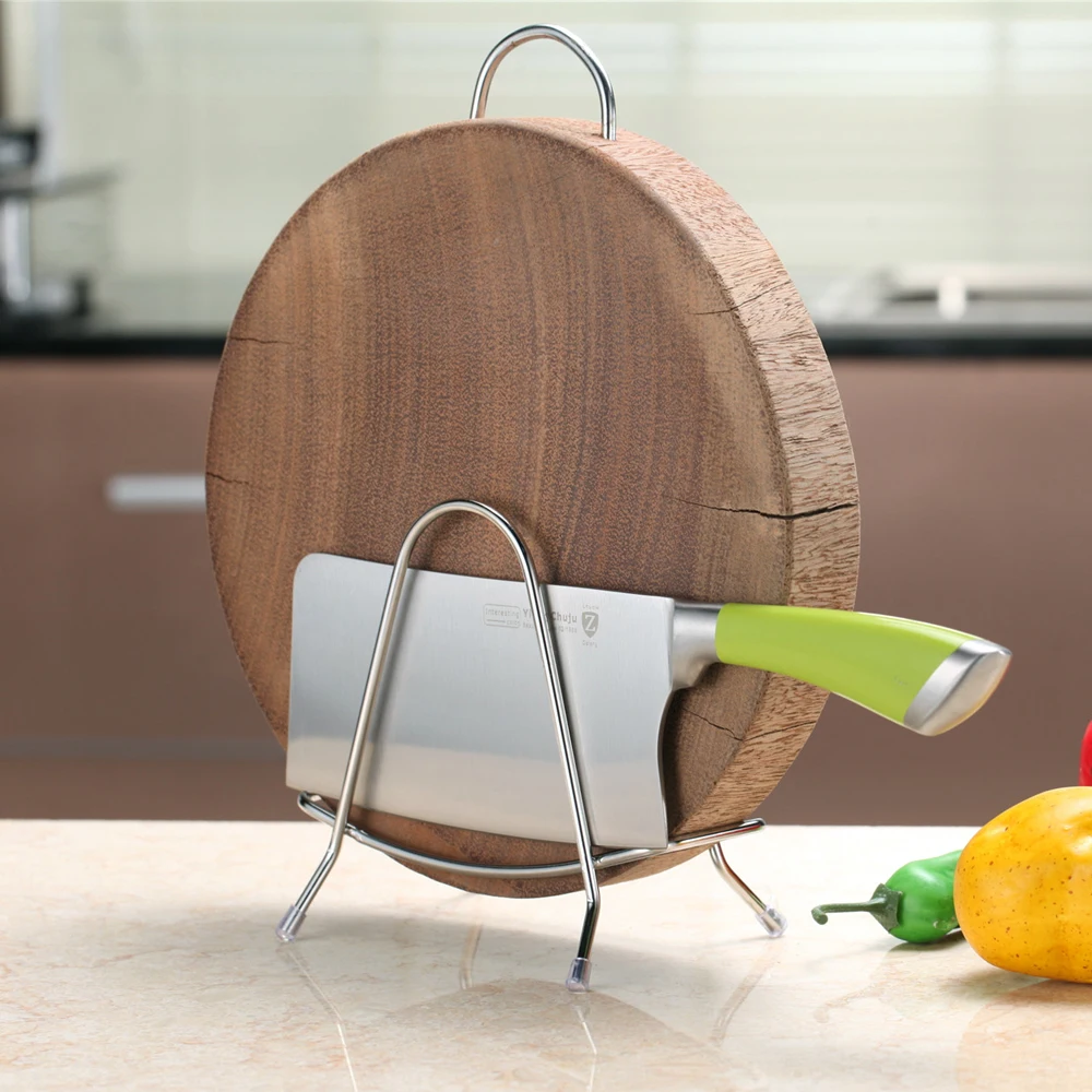 Kitchen Rack Stainless Steel Organizer Tools Storage Shelf Pot Lid Holder Chopping Board Stand Rack Kitchen Household Organizer