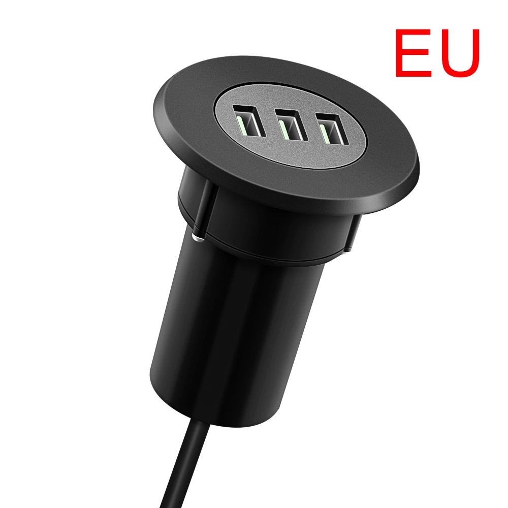Портативное зарядное устройство с тремя USB портами втулка для настольного
