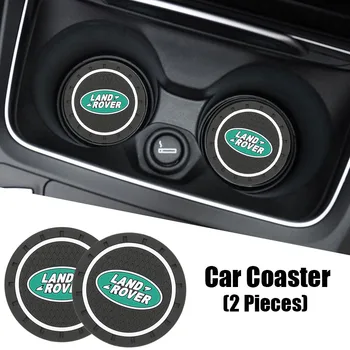 

Car Water Coaster Interior Accessories For Land Rover Defender Aurora Discovery Range Rover Evoque P38 PVC Anti-Slip Car Cup Mat