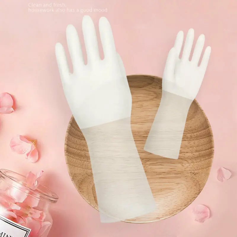 washing up gloves with scrubber