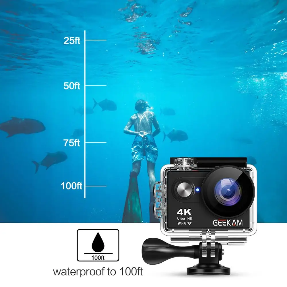  GEEKAM S9Rpro Action Camera Ultra HD 4K 30fps 16MP WiFi 2.0