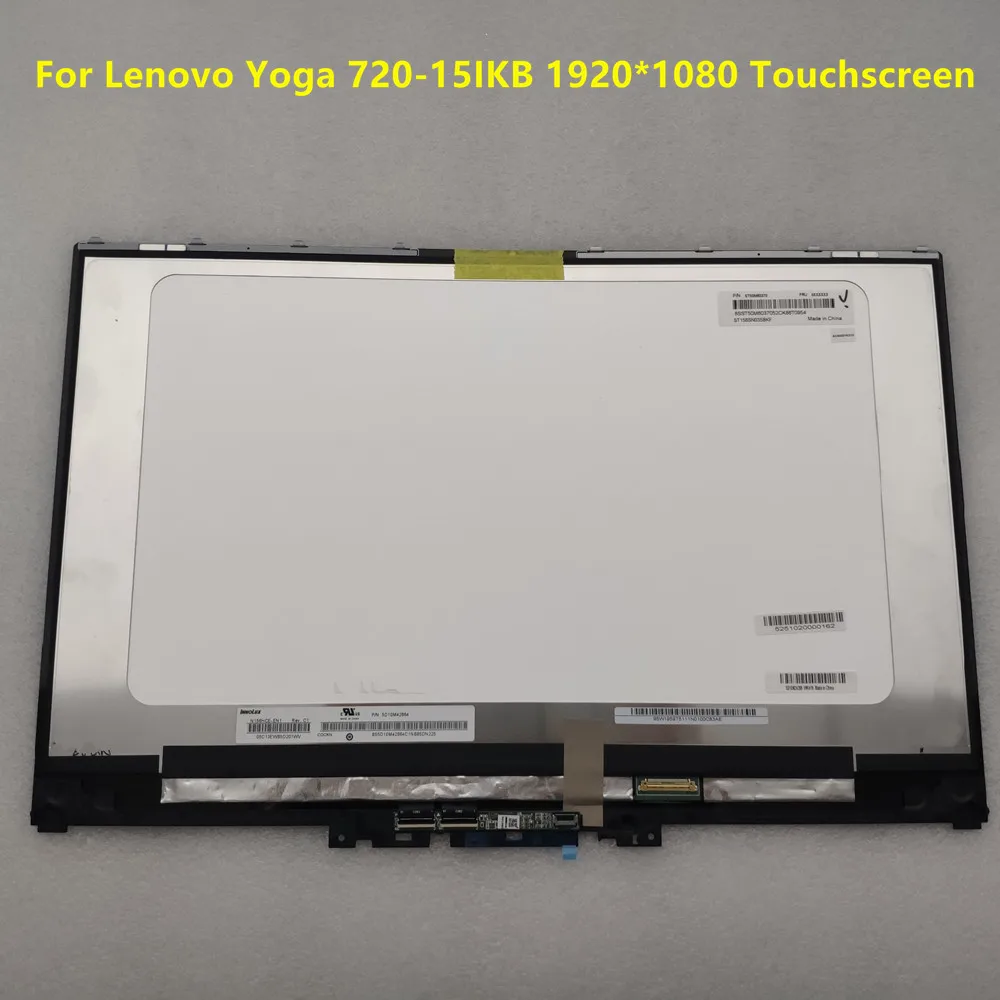 

Сборка сенсорного ЖК-экрана ноутбука с рамкой 5D10N24289 N156HCE-EN1 для Lenovo Yoga 720 15IKB