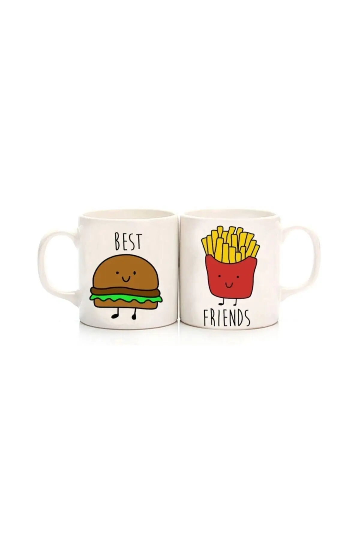 

Hamburger Potato Best Friend Design Cups Porcelain Mugs Products For Tea And Coffee Office And Home Decoration Warm Thermoses