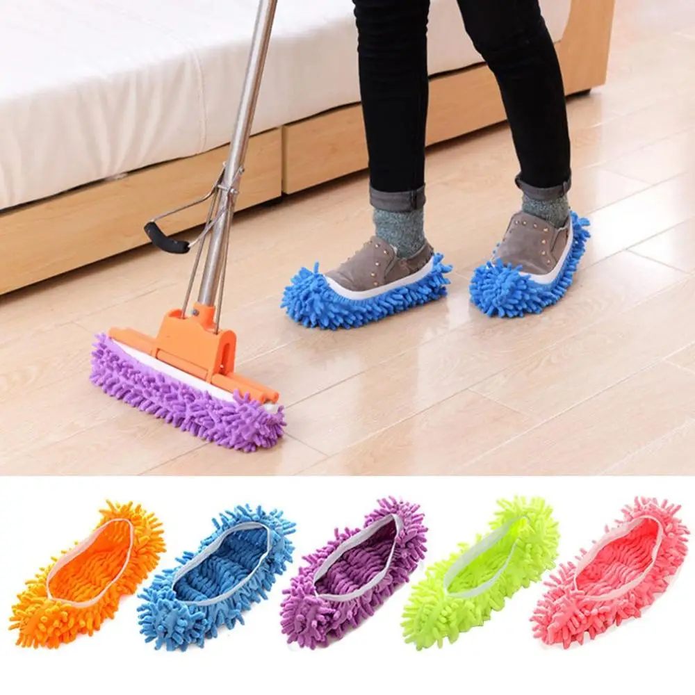 Floor Dust Microfiber Cleaning Slipper Lazy Shoes Cover Mop Window Cleaner Home Cloth Clean Mophead Overshoes | Дом и сад