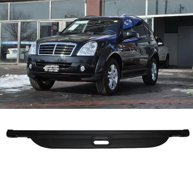 

High Qualit Trunk Security Screen Privacy Shield Cargo Cover For Ssangyong Rexton II W 2008-2017