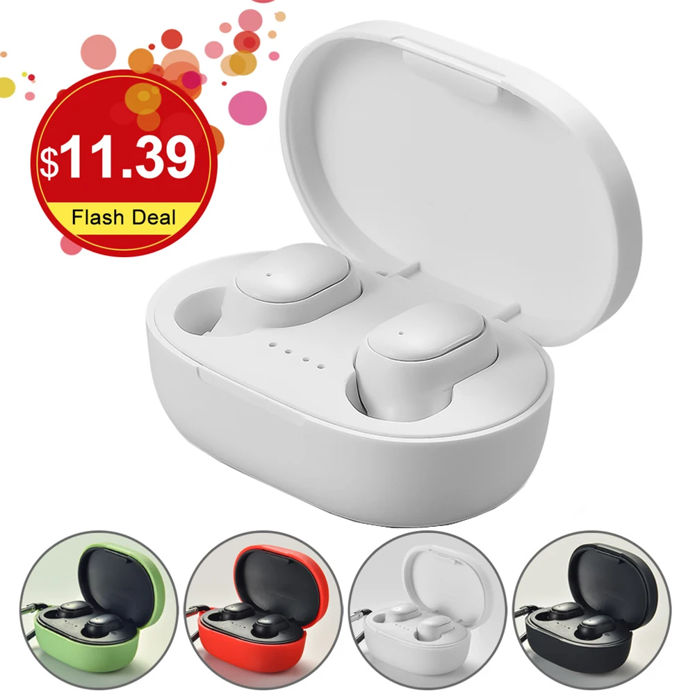 TWS Wireless Earphones Bluetooth 5 0 Headsets Stereo Earbuds With Protective Case With Mic Charging Box PK Mi Redmi Airdots