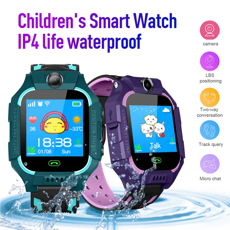 

Smart Watch Anti-Lost Kids Camera Life Waterproof LSB Base Station Positioning Tracker SOS SIM Call Smart Watchs
