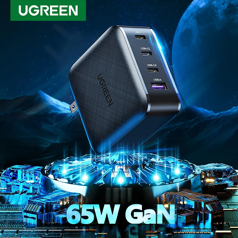 Ugreen PD 65 Вт Зарядное устройство GaN USB Type C зарядное US для Apple MacBook Air iPad Pro Samsung Tablet