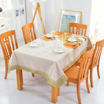 

Simple Pastoral Tablecloth Fabric Home Rectangular American Cotton Linen Tablecloth Table Cloth Rectangular Tablecloth ok