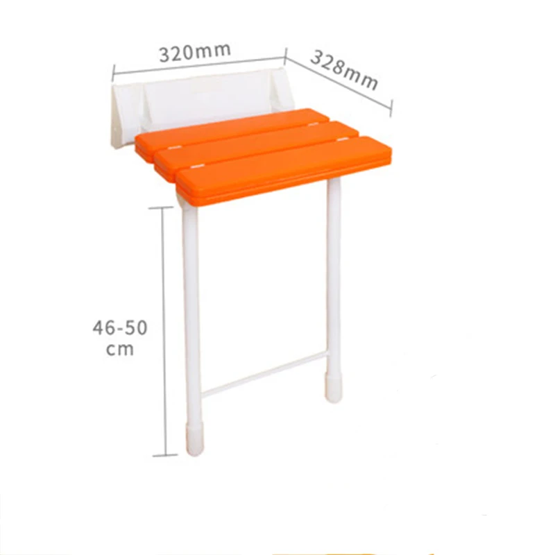 New Bath Shower Wall Chair Bathroom Stool High-quality Household Wall Mounted Shower Seat Bathroom Folding Chair With Stool Legs 3