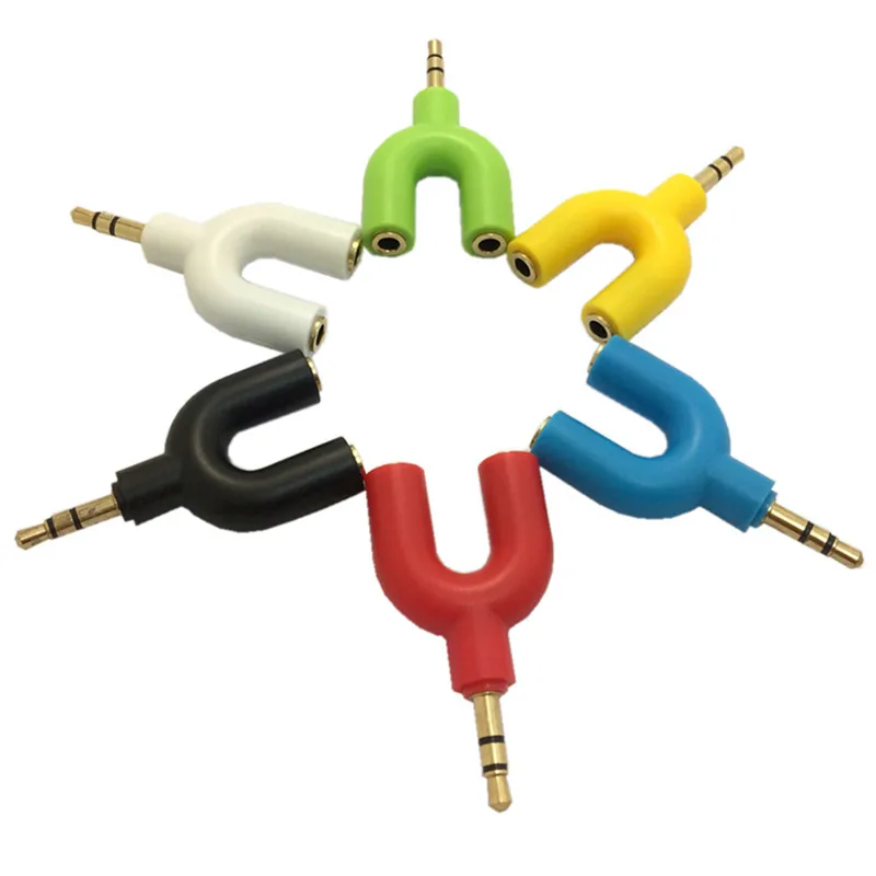 

3.5mm Extension Earphone Headphone Audio Splitter 1 Male to 2 Female Cable Adapter Converter Connector High Quality Adapter New