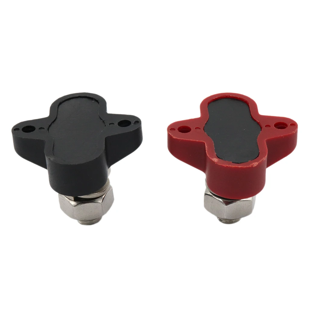2pcs 3/8inch Marine Stainless Steel Insulated Terminal Block with Single Stud